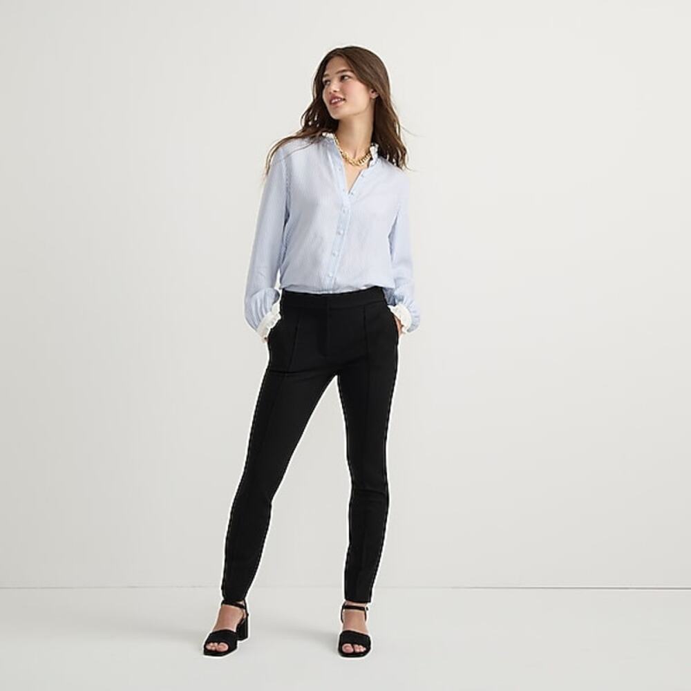 J.Crew Skinny Trouser in Italian Ponte • Black • Size 0 - Picture 3 of 10